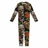 Vintage Skull Pattern Print Jumpsuit