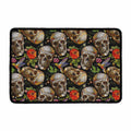 Vintage Skull Pattern Print Kitchen Mat