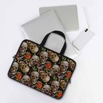 Vintage Skull Pattern Print Laptop Sleeve With Handle