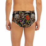 Vintage Skull Pattern Print Men's Briefs