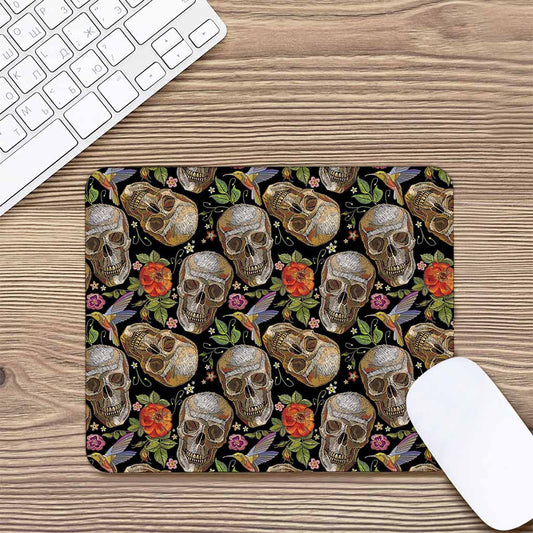 Vintage Skull Pattern Print Mouse Pad