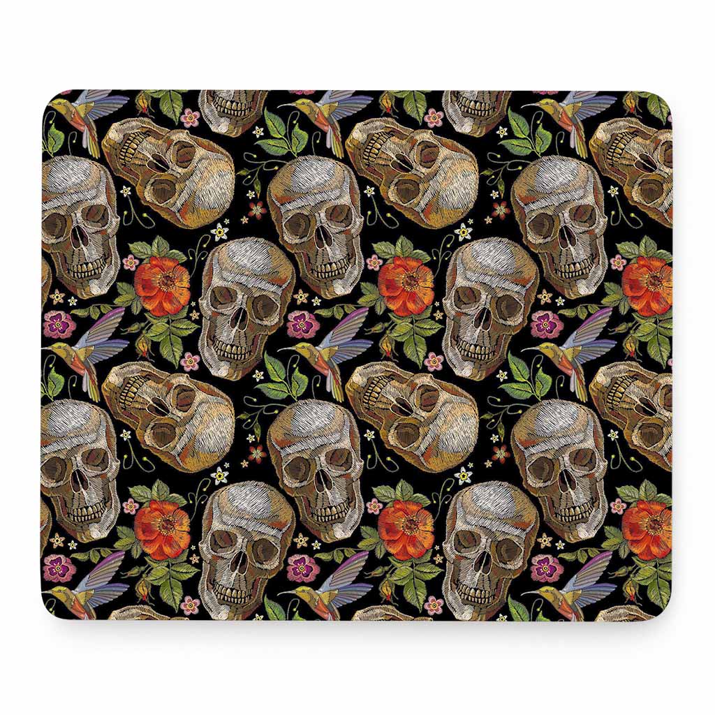 Vintage Skull Pattern Print Mouse Pad