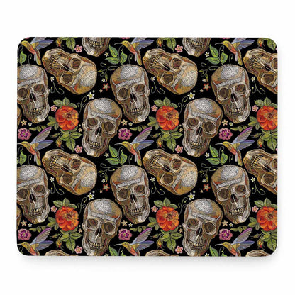 Vintage Skull Pattern Print Mouse Pad