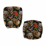 Vintage Skull Pattern Print Office Chair Cover
