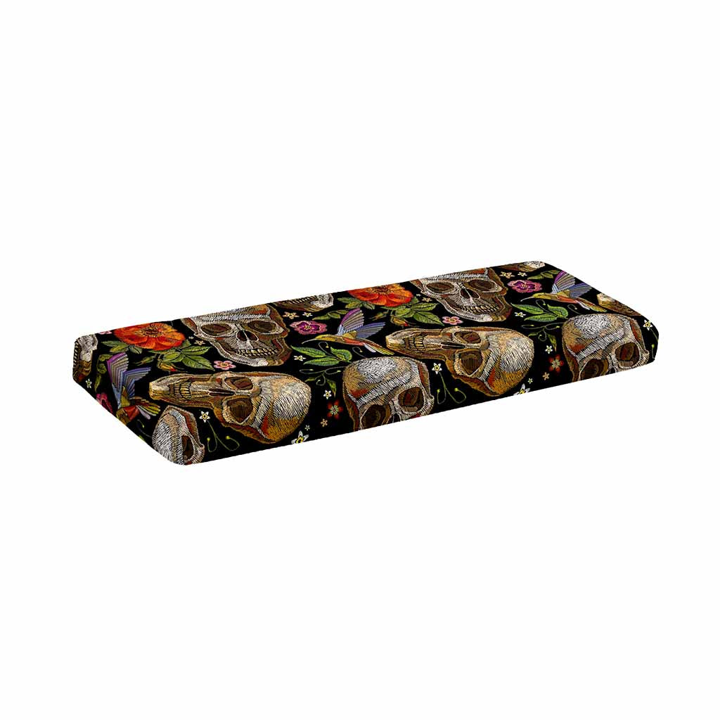 Vintage Skull Pattern Print Piano Keyboard Cover