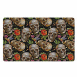 Vintage Skull Pattern Print Polyester Doormat