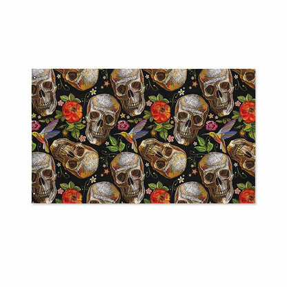 Vintage Skull Pattern Print Polyester Flag