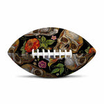Vintage Skull Pattern Print Rugby Ball