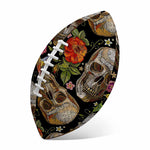 Vintage Skull Pattern Print Rugby Ball