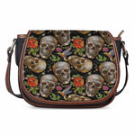Vintage Skull Pattern Print Saddle Bag