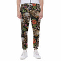 Vintage Skull Pattern Print Joggers