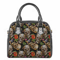 Vintage Skull Pattern Print Shoulder Handbag