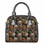 Vintage Skull Pattern Print Shoulder Handbag
