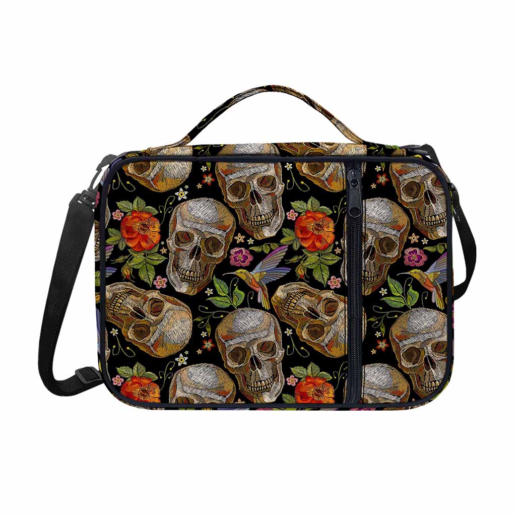Vintage Skull Pattern Print Shoulder Strap Bible Bag