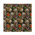 Vintage Skull Pattern Print Silk Bandana