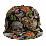 Vintage Skull Pattern Print Snapback Cap