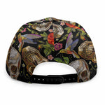 Vintage Skull Pattern Print Snapback Cap