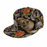 Vintage Skull Pattern Print Snapback Cap