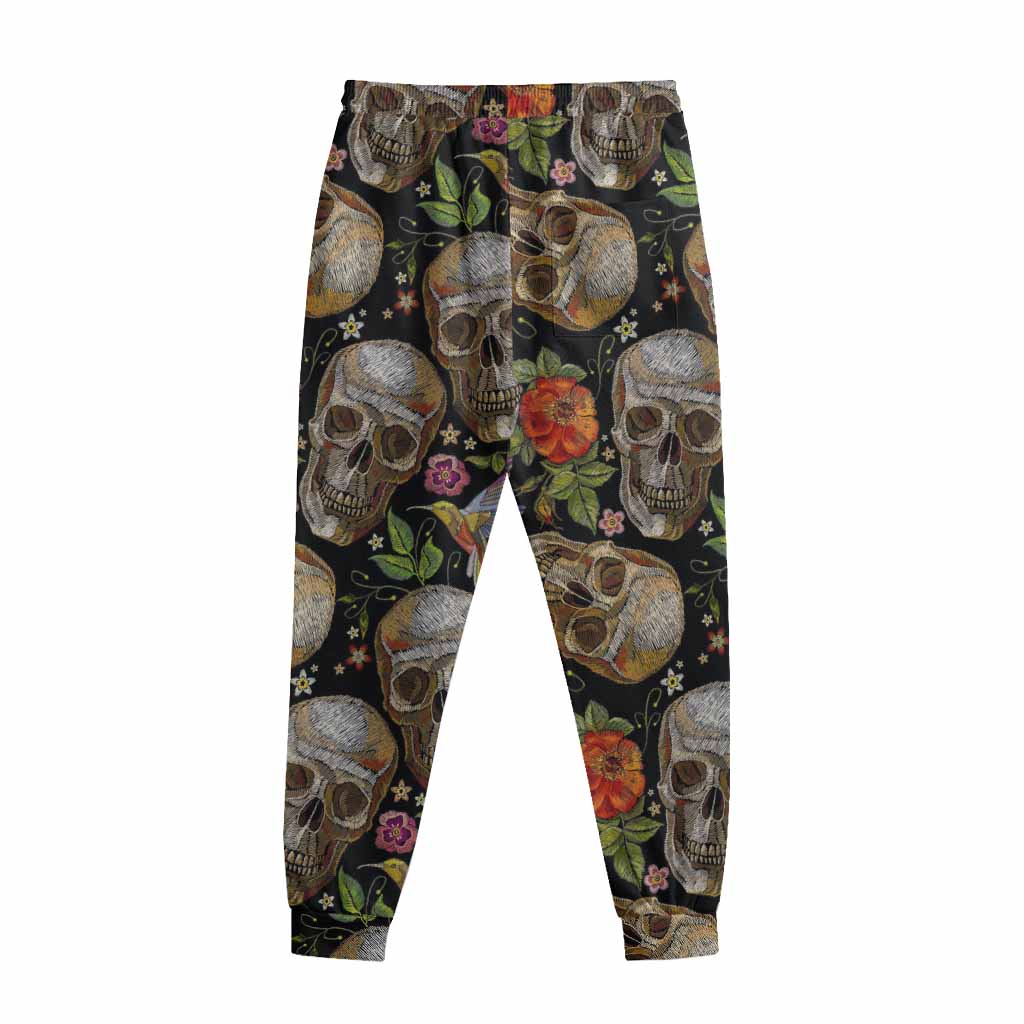 Vintage Skull Pattern Print Sweatpants