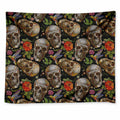 Vintage Skull Pattern Print Tapestry