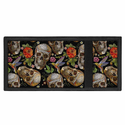 Vintage Skull Pattern Print Trifold Wallet