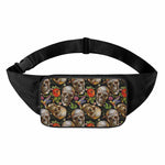 Vintage Skull Pattern Print Waist Bag