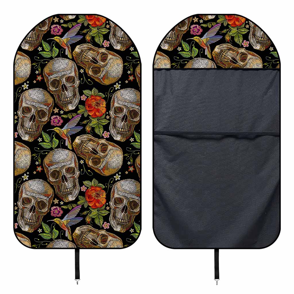 Vintage Skull Pattern Print Waterproof Car Seat Cover