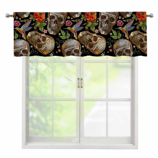 Vintage Skull Pattern Print Window Valance
