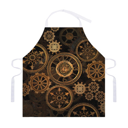 Vintage Steampunk Gears Print Adjustable Apron