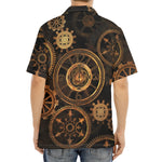 Vintage Steampunk Gears Print Aloha Shirt