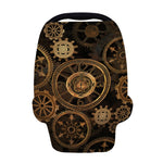 Vintage Steampunk Gears Print Baby Seat Cover