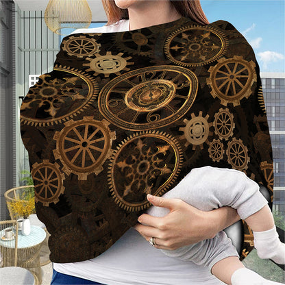 Vintage Steampunk Gears Print Baby Seat Cover