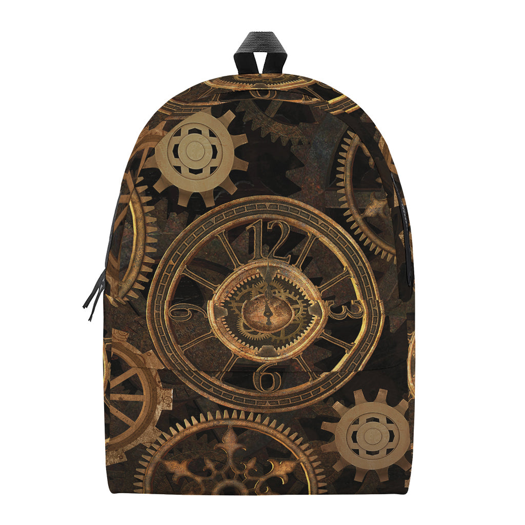 Vintage Steampunk Gears Print Backpack