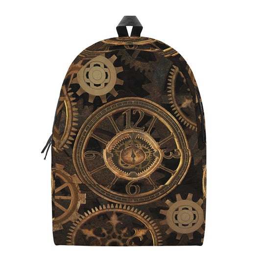 Vintage Steampunk Gears Print Backpack