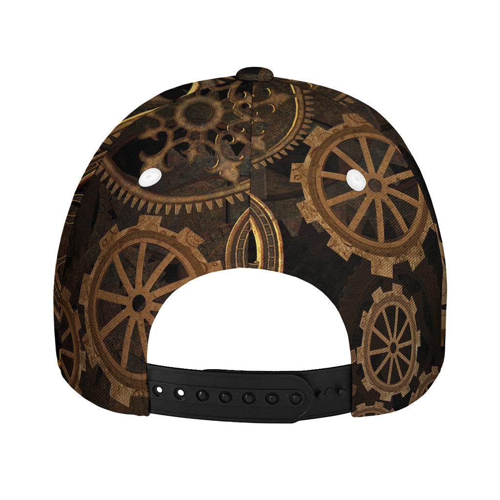 Vintage Steampunk Gears Print Baseball Cap