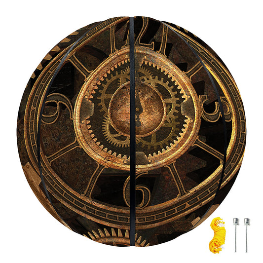 Vintage Steampunk Gears Print Basketball
