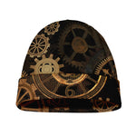 Vintage Steampunk Gears Print Beanie