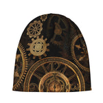 Vintage Steampunk Gears Print Beanie