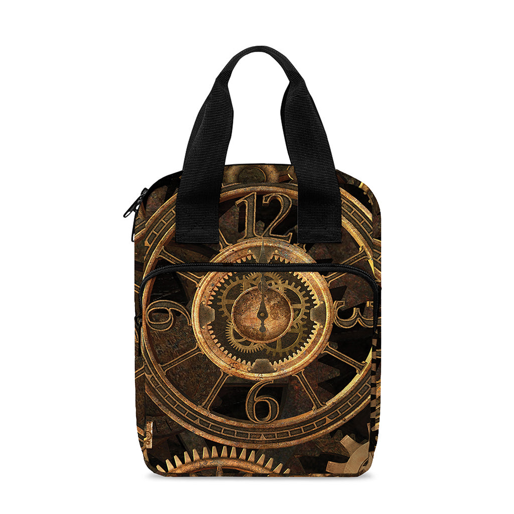 Vintage Steampunk Gears Print Bible Tote Bag