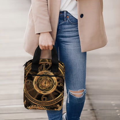 Vintage Steampunk Gears Print Bible Tote Bag