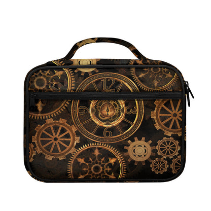 Vintage Steampunk Gears Print Briefcase Bible Bag