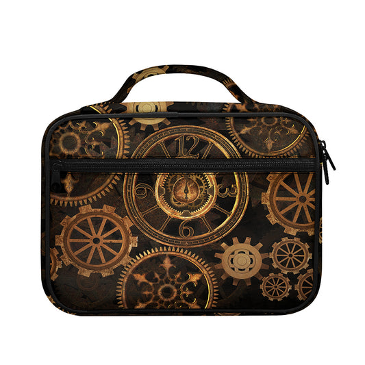 Vintage Steampunk Gears Print Briefcase Bible Bag