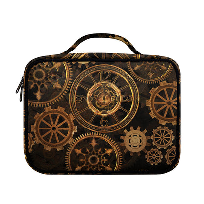 Vintage Steampunk Gears Print Briefcase Bible Bag