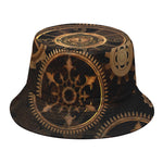 Vintage Steampunk Gears Print Bucket Hat