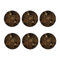 Vintage Steampunk Gears Print Coaster Set