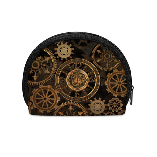 Vintage Steampunk Gears Print Coin Purse
