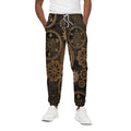 Vintage Steampunk Gears Print Cotton Sweatpants