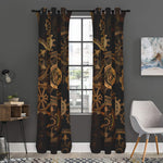 Vintage Steampunk Gears Print Curtain