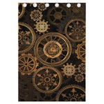Vintage Steampunk Gears Print Curtain