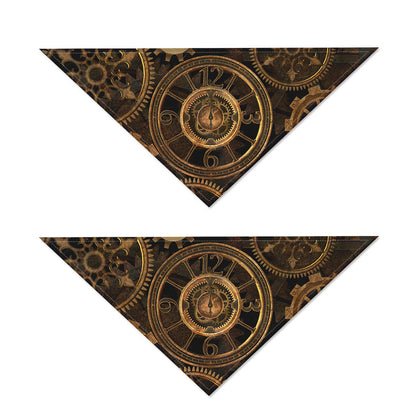 Vintage Steampunk Gears Print Dog Bandana